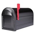 Architectural Mailboxes Architectural Mailboxes 5007592 Barrington Galvanized Steel Post Mounted Black Mailbox; 11 x 8.8 x 20.6 in. 5007592